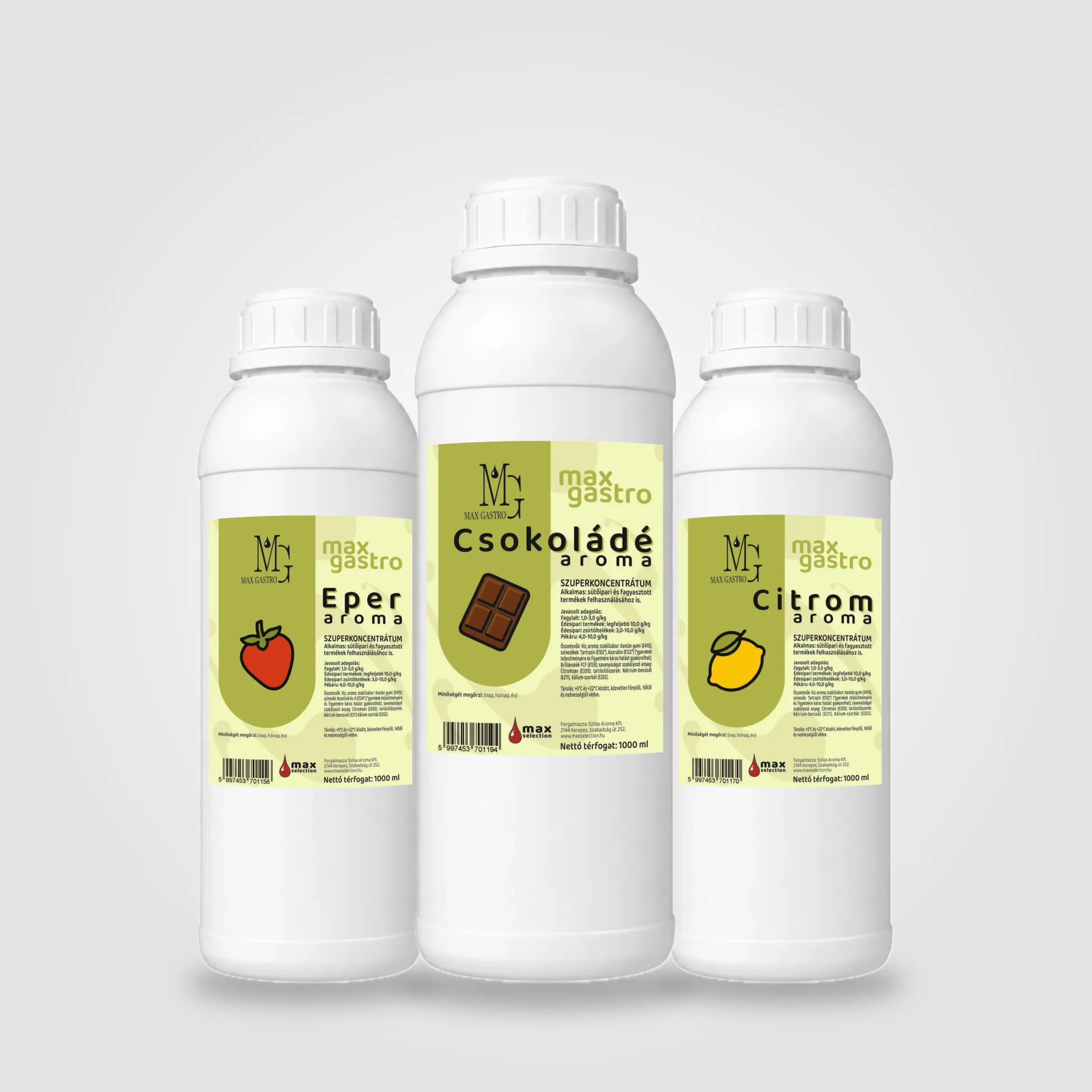 MaxGastro aroma szuperkoncentrátumok 1 literes flakonban
